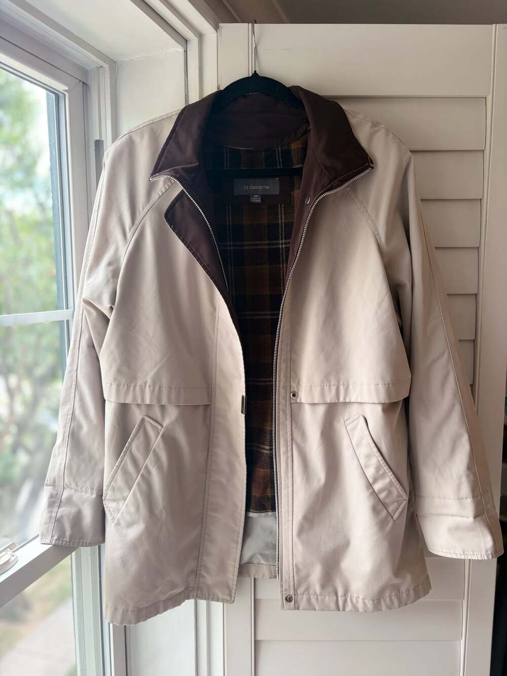 4-in-1 Plaid Lined Hooded Short Trench Utility Jacket French Girl Casual